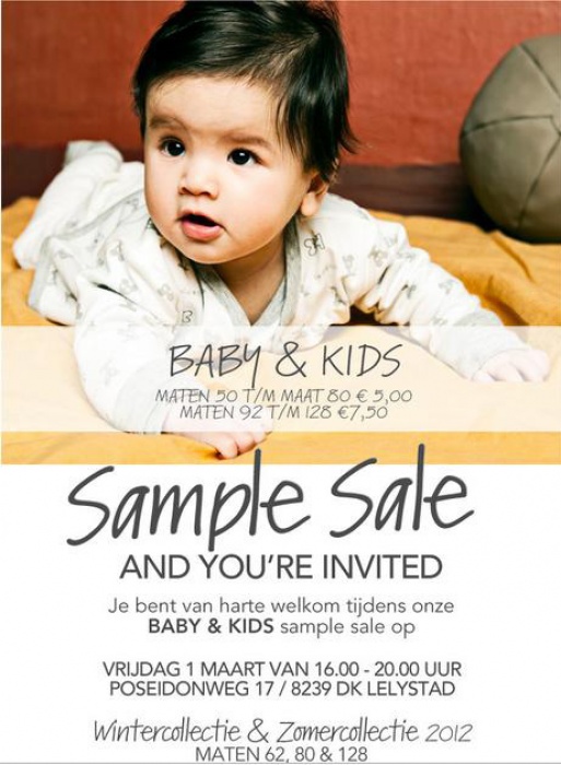 Overtekenen Behoort kamp Noppies sample sale -- Sample Sale in Lelystad