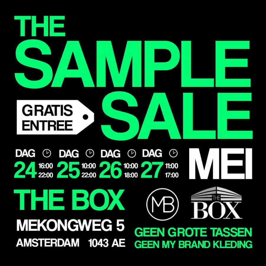 Samuel bungeejumpen Isolator My Brand Sample Sale -- Sample Sale in Amsterdam