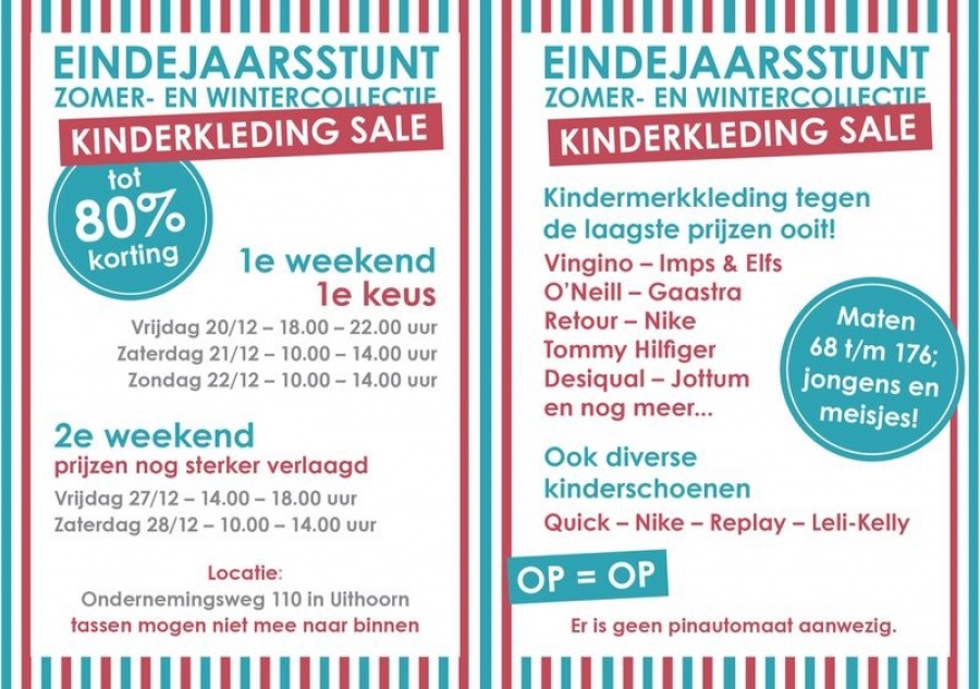 Effectief Eerlijk Doorbraak Kinderkleding Sale -- Sample Sale in Uithoorn