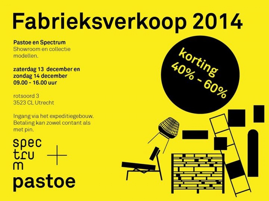 Toeschouwer Kakadu Rennen Fabrieksverkoop Pastoe + Spectrum -- Sample Sale in Utrecht