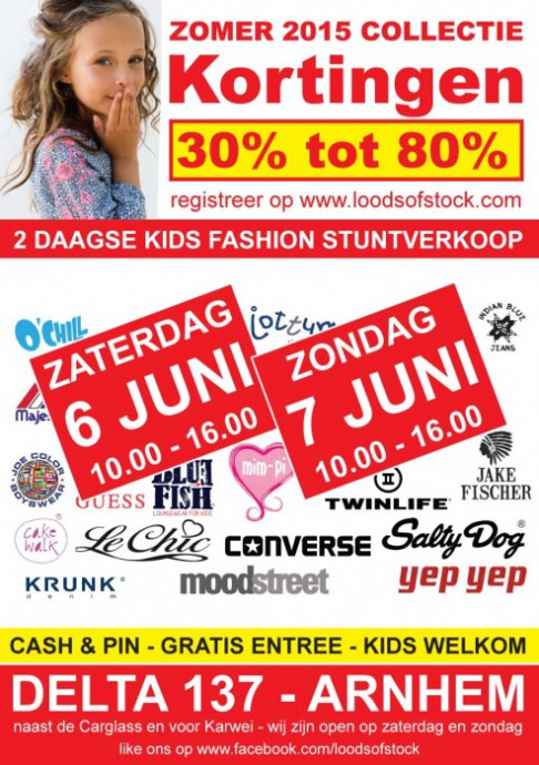 Nu ook 2 dagen in Arhem! Merkkinderkleding stuntverkoop