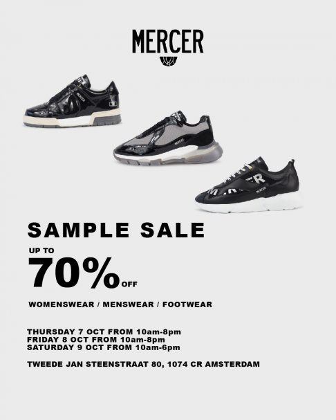 Mercer Amsterdam sample sale
