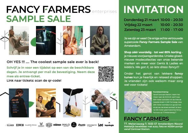 Fancy Farmers sample sale