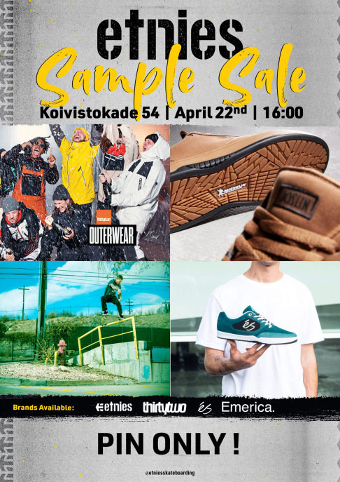 etnies Sample Sale Amsterdam