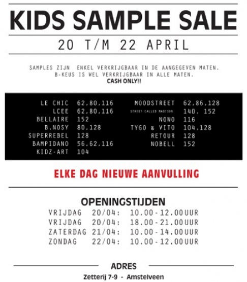 Sample Sale 4 Kids | Amstelveen