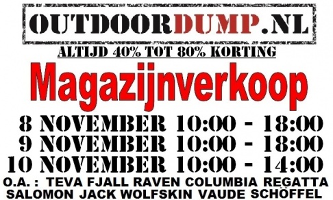 Magazijnverkoop 8-9-10 november