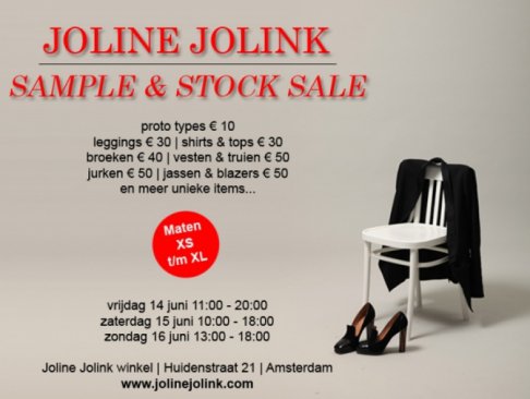 Joline Jolink sample & stock sale