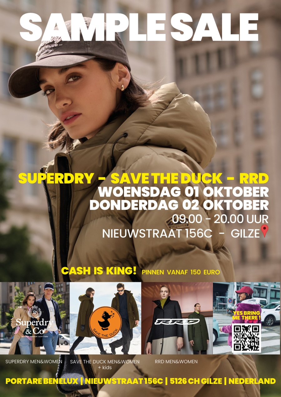 Superdry, Save the Duck, RRD sample sale