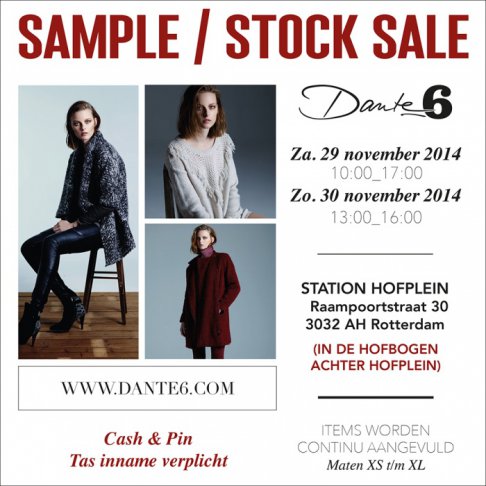 DANTE°6 SAMPLE / STOCK SALE