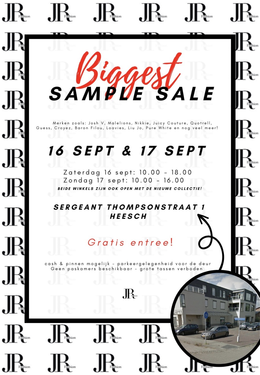 JR Fashion sample sale