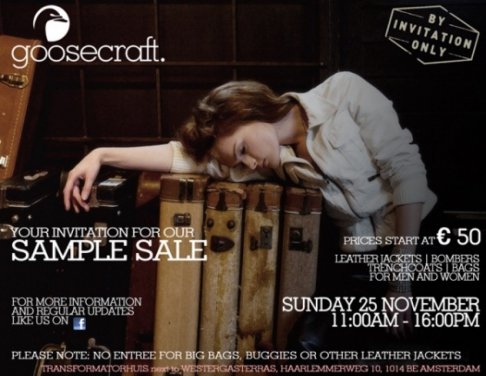 Goosecraft sample sale