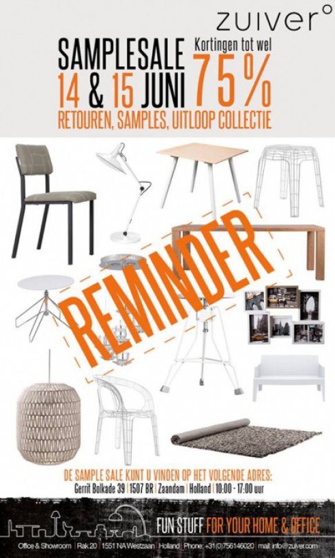 Sample Sale Zuiver