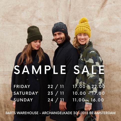 BARTS sample sale - shop your favourite winter and summer accessories for adults and kids!
