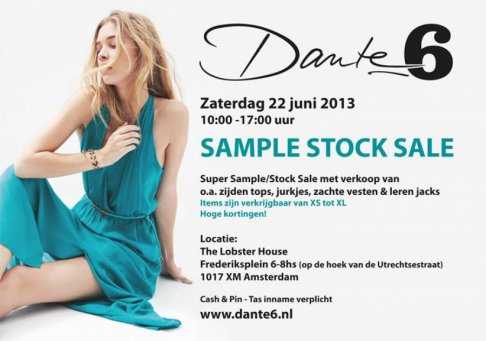 DANTE°6 sample sale