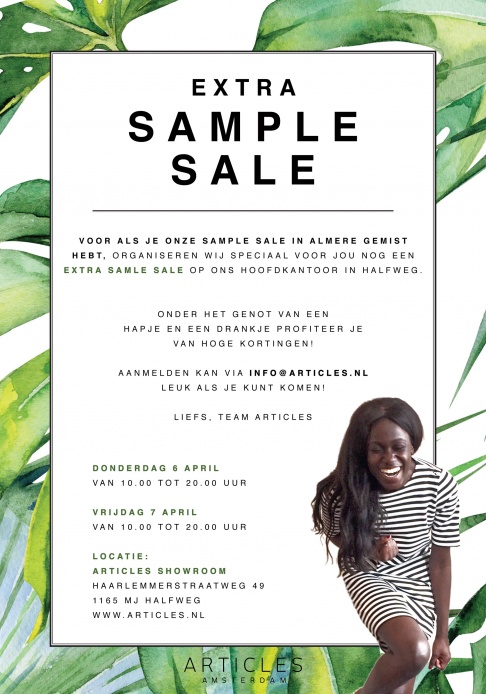 Sample Sale Articles Amsterdam