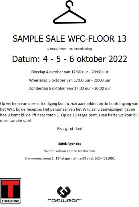 WFC Floor 13 sample sale