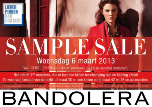 Bandolera sample sale