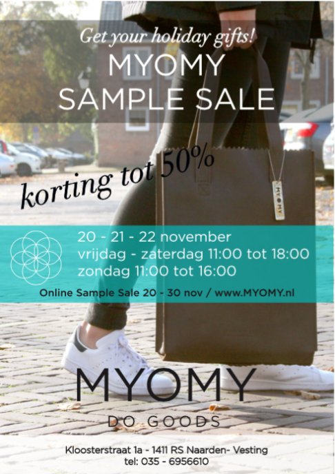 Go get your gifts at MYOMY's sample sale!