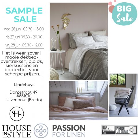 Samples Sales House in Style & Passion for Linen 