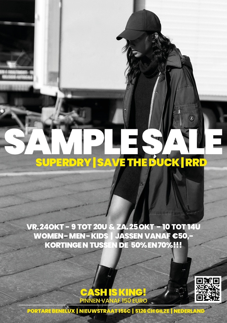 Sample sale Superdry, Save The Duck, RRD
