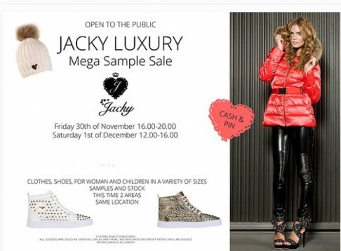 Sample sale Jacky luxury