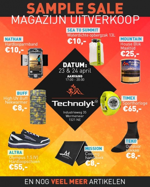 Technolyt sample sale and Magazijnuitverkoop