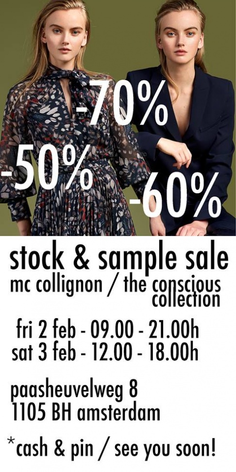 Stock and sample sale Mc Collignon