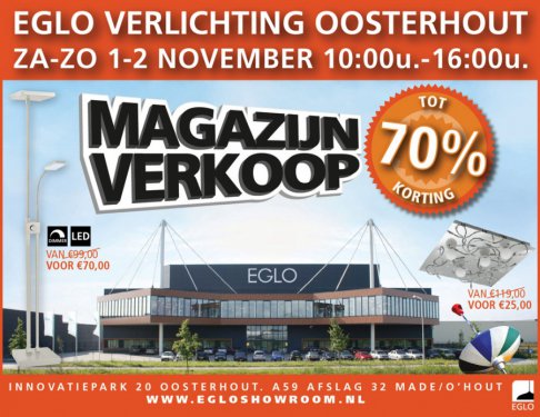 EGLO verlichting | magazijnverkoop