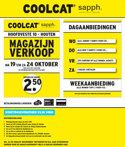 Magazijnverkoop Coolcat