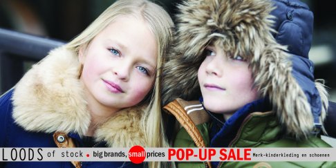 Pop-Up Sample & Stock Sale in Doetinchem, div. merken kinderjacks winter 2015/2016 voor maar 39,95
