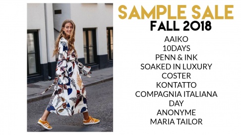 Sample sale-Fall Collection- Rotterdam
