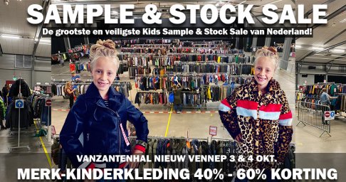 De grootste en veiligste Kids Sample & Stock Sale van Nederland!