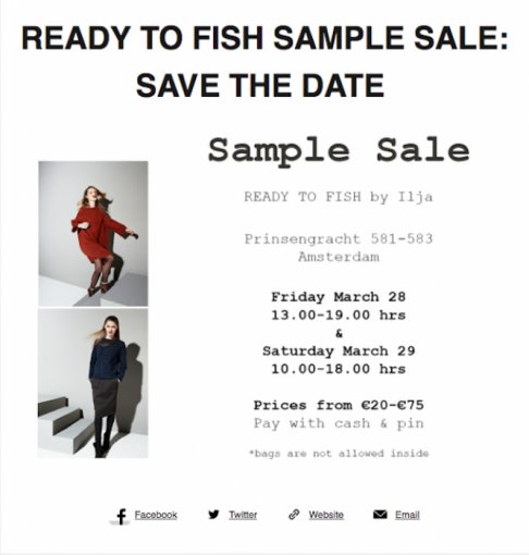 Sample sale Ready to fish