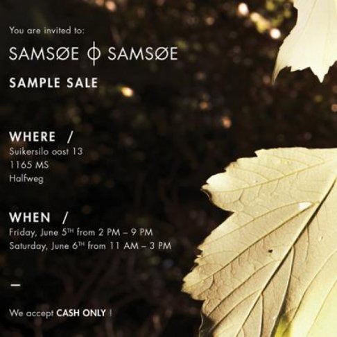 Samsoe & Samsoe sample sale