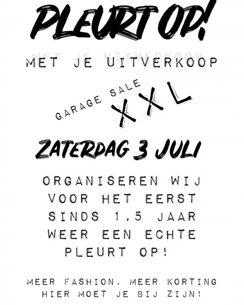 Stolen Concept garage sale: Pleurt op met je Uitverkoop!