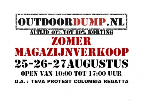 Outdoordump.nl Zomer Magazijnverkoop
