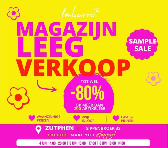 Imbarro Home & Fashion sample sale en magazijnverkoop