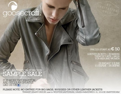 Goosecraft sample sale