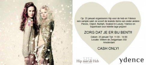 Hip voor de Heb en Ydence sample sale