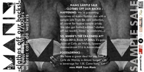 MANIS sample sale