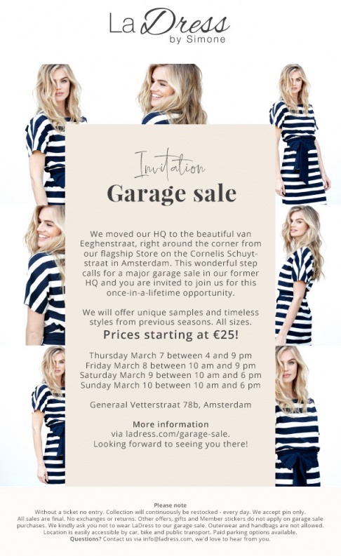 LaDress - Garage Sale!