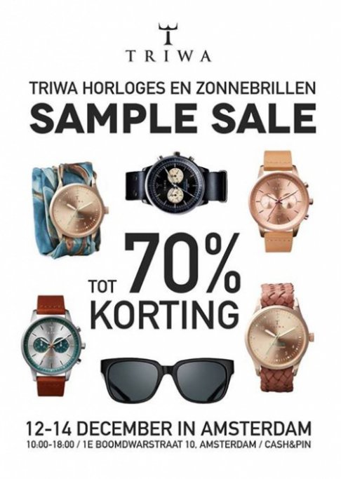 Triwa sample sale - Horloges en zonnebrillen