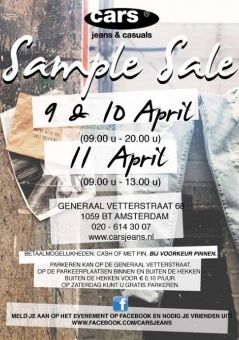 Cars Jeans & Casuals sample sale