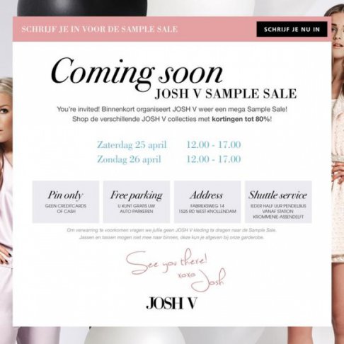 JOSH V Sample Sale
