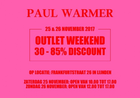 Paul Warmer Outlet weekend