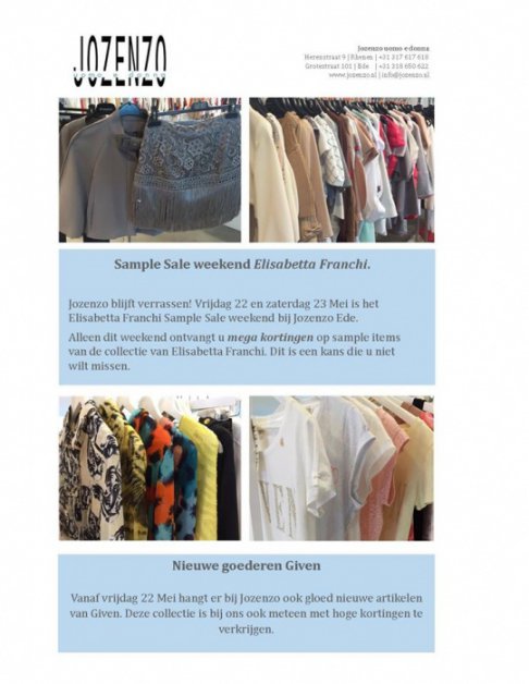 Elisabetta Franchi sample sale