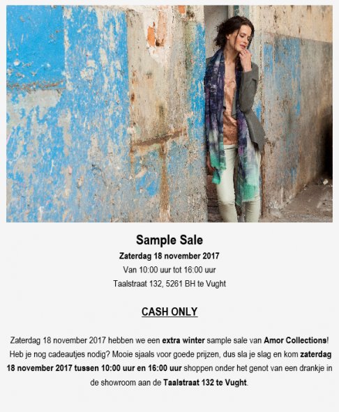 Extra winter sample sale // Amor Collections