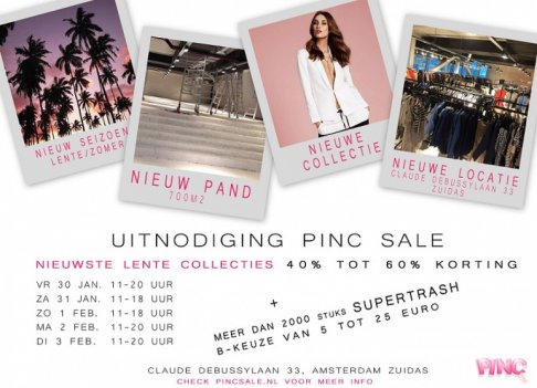 Pinc sale nieuwe collectie