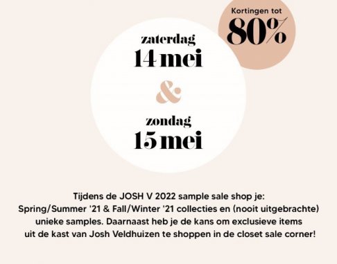 Josh V sample sale