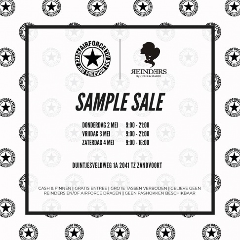 Sample Sale Airforce en Reinders